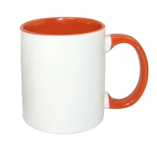 Inner Orange Ceramic Sublimation Mug - simple